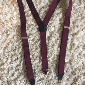 NWOT Maroon suspenders